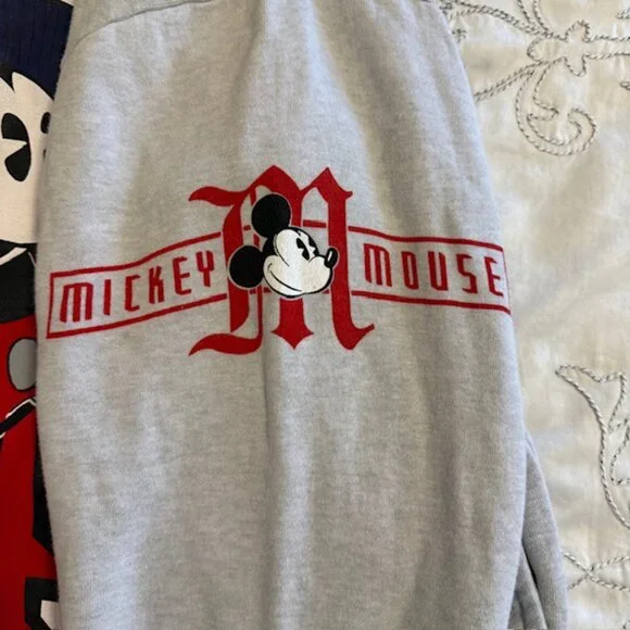 Vintage Disney Hoodie unisex M Red/Blue  Sweatshirt Sweater Mickey Mouse 90s Y2K - Picture 9 of 10